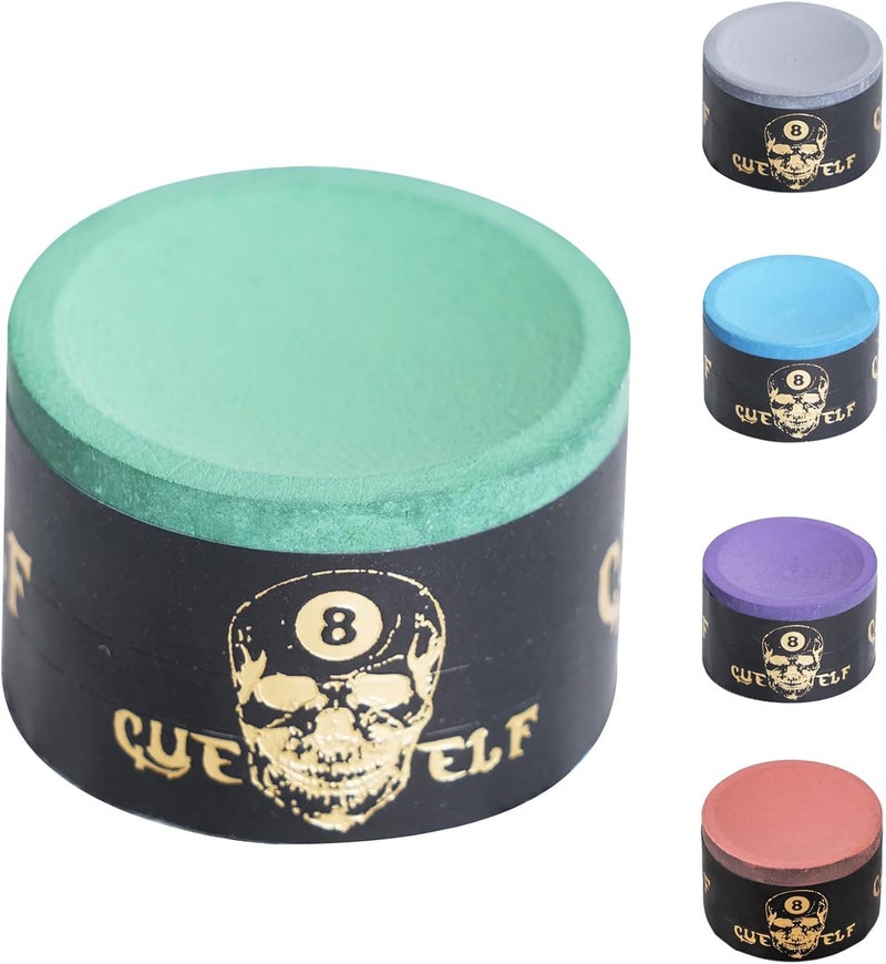 CUEELF Pool Chalk Premium Pool Cue Chalk Billiard Pool Stick Chalk Billiards Chalk-Blue,Green,Pink,Purple or Grey - Image 1